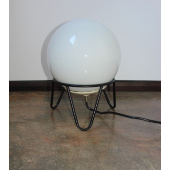 lampka retro biała kula loft design